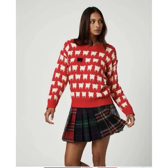 Warm & Wonderful x Rowing Blazers Princess Diana Black Sheep Wool Sweater Size S - Picture 8 of 16